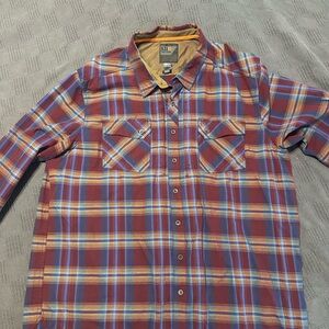 5.11 Tactical Red and Blue Casual Button Down Shirt